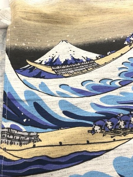 画像3: のれん【富嶽三十六景　神奈川沖浪裏】　幅８５ｃｍ・長さ１５０ｃｍ (3)