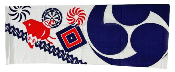 画像3: 手拭い 【三つ巴・千鳥・獅子毛・御所車・三升・吉原つなぎ】(1本単位) (3)