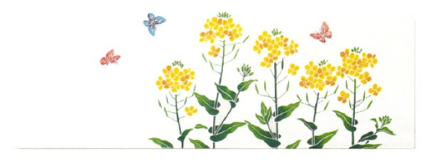 画像6: 踊り用 本染手拭い 【藤・桜・七草・菖蒲・菜の花・水芭蕉・朝顔・萩・コスモス】(1本単位) s5103 s5115 s5120 s5121 s5131 s5132 s5133 s5134 s5135 (6)