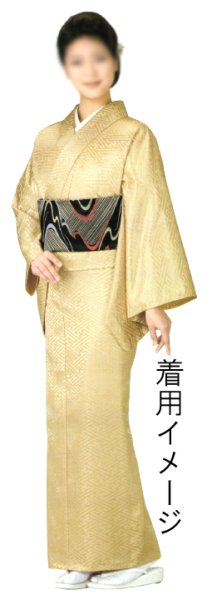 画像9: 女物　仕立四寸帯【桜・七宝・流線・流水・七宝花菱】s4407 s4408 s4409 s4410 s4411 (9)