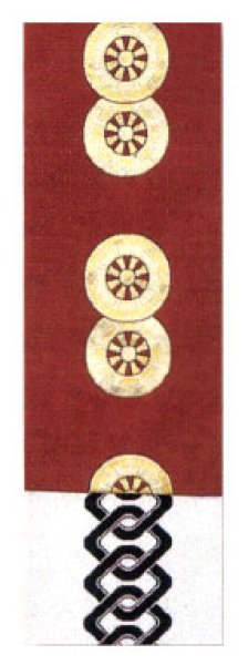 画像2: 女物 仕立四寸帯【車輪・吉原つなぎ・桜・雪輪・流水】s4441 s4443 s4445 s4446 (2)