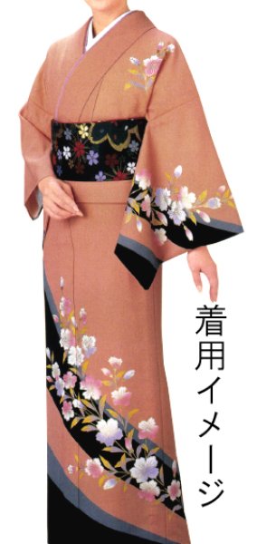 画像12: 女物　仕立四寸帯【雪輪・桜・藤・麻の葉・流線・流水】s4431 s4432 s4436 s4440 (12)