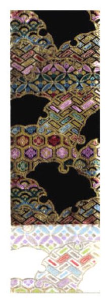 画像4: 女物 仕立四寸帯【車輪・吉原つなぎ・桜・雪輪・流水】s4441 s4443 s4445 s4446 (4)