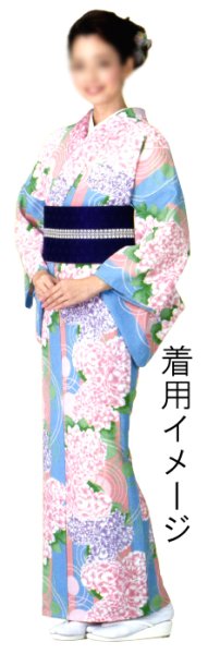 画像11: 女物　仕立四寸帯【雪輪・桜・藤・麻の葉・流線・流水】s4431 s4432 s4436 s4440 (11)