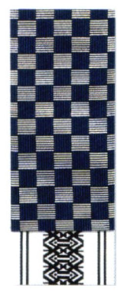 画像5: 男物別織 仕立三寸帯【松葉・源氏香・熨斗・七宝・市松・献上柄・亀甲・波】 s4102 s4103 s4105 s4106 s4107 (5)