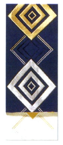 画像8: 男物別織 仕立三寸帯【七宝・源氏車・波・藤・三升・霞・檜垣】 s4108 s4111 s4112 s4113 s4114 s4117 (8)