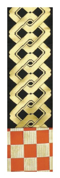 画像4: 男物両面別織 仕立三寸帯【源氏車・紗綾形・吉原つなぎ・市松・献上柄・破れ麻の葉・和傘・露芝】 nm3856 nm3857 nm3858 nm3864 nm3865 nm3870 (4)