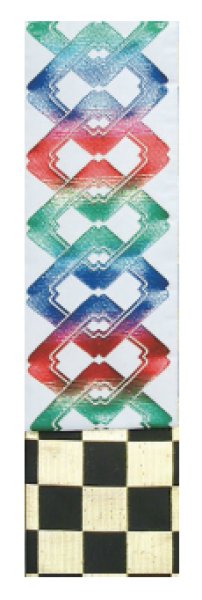 画像3: 男物両面別織 仕立三寸帯【源氏車・紗綾形・吉原つなぎ・市松・献上柄・破れ麻の葉・和傘・露芝】 nm3856 nm3857 nm3858 nm3864 nm3865 nm3870 (3)