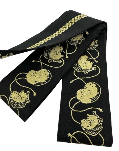 画像8: 別織 男帯【波・縞・紗綾形・吉原つなぎ・おかめひょっとこ・西菱】 ty63274 ty63275 ty63276 ty63277 ty63278 (8)