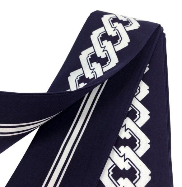 画像9: 別染 男角帯 綿 【三升・吉原つなぎ・籠目・子持縞】ty63291 ty63292 ty63293 ty63294 (9)