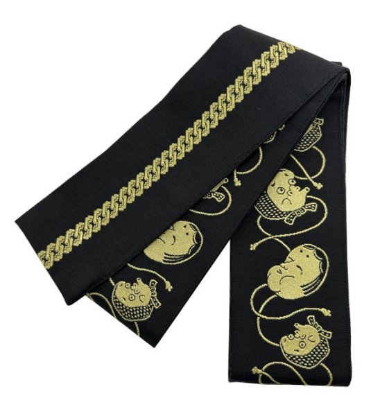 画像7: 別織 男帯【波・縞・紗綾形・吉原つなぎ・おかめひょっとこ・西菱】 ty63274 ty63275 ty63276 ty63277 ty63278 (7)