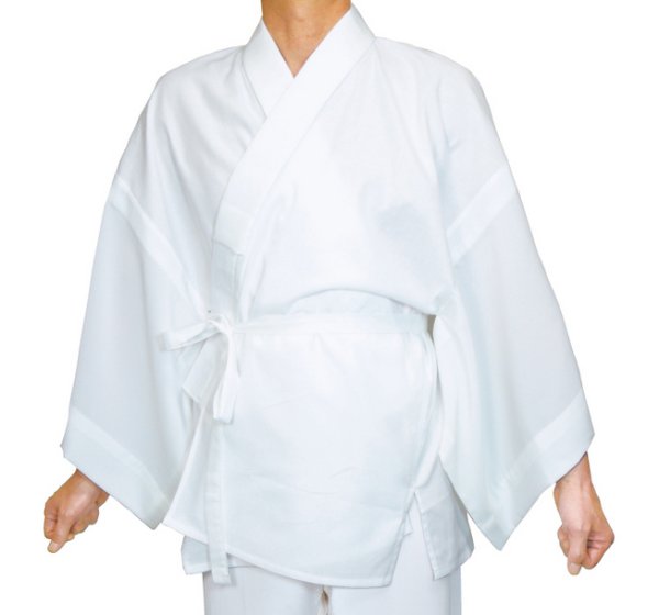 画像2: 男物半襦袢(衿ファスナー式) M・L寸 (2)