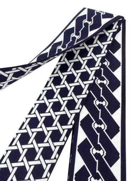 画像10: 芯入り 半纏帯(祭り法被腰紐) 【吉原つなぎ・両子持縞・三升・工字繋ぎ・籠目・獅子毛・左三つ巴】 61095 61096 61097 61098 (10)