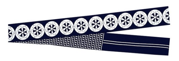画像6: 芯なし　半纏帯（祭り法被腰紐）　【綱・吉原つなぎ・二本独鈷・源氏車・そろばん玉・おかめひょっとこ・纏頭・雲龍・隈取・暫（三升）】　61086 61087 61088 61089 (6)
