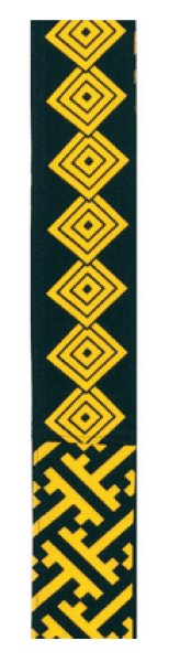 画像5: 芯入り 半纏帯(祭り法被腰紐) 【吉原つなぎ・両子持縞・三升・工字繋ぎ・籠目・獅子毛・左三つ巴】 61095 61096 61097 61098 (5)