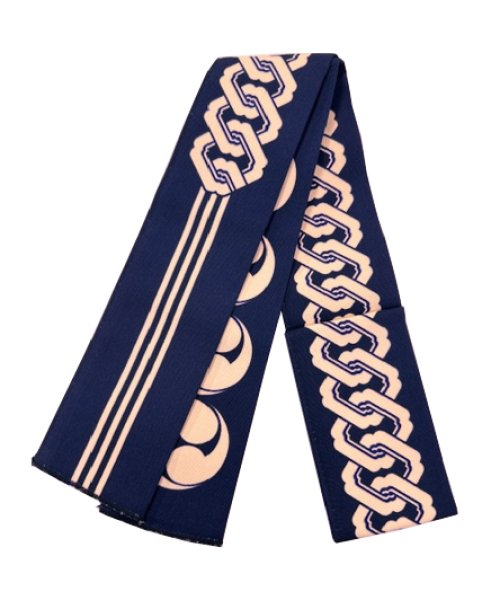 画像6: 芯入り　半纏帯（祭り法被腰紐）　【吉原つなぎ・そろばん玉・左三つ巴】　61090 61091 61092 61093 (6)