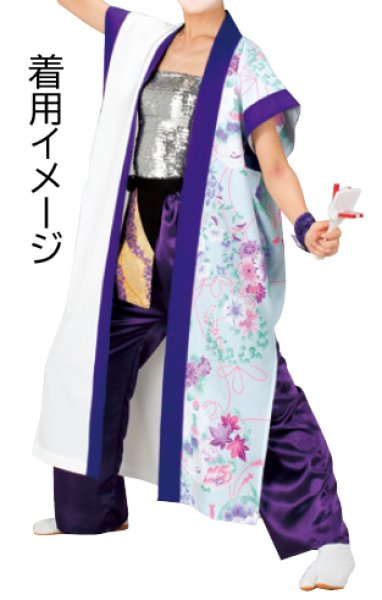 画像8: よさこい サテンストレートパンツ　黒・白・紫・シルバー　M・Ｌ寸　60609 60610 60611 60612 (8)