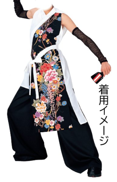 画像7: よさこい フレアパンツ ピンク・黒・白・赤 M・L寸 60620 60621 60622 60623 (7)