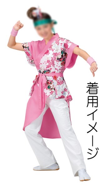 画像6: よさこい サテンストレッチパンツ(ブーツカットタイプ) 黒・白 選べる7サイズ (6)