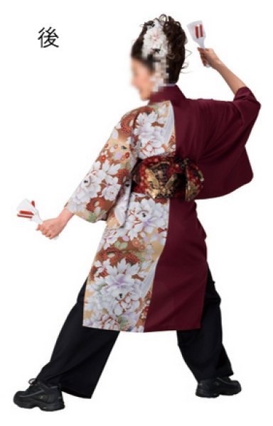 画像2: よさこいコスチューム M・L寸(男女兼用)赤系 (2)