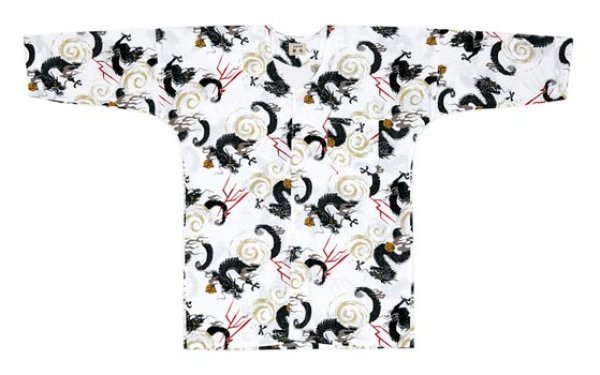 画像2: 鯉口シャツ 【龍】 M・L寸 黒系 青系 (2)