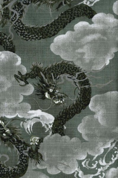 画像3: 鯉口シャツ 【雲龍】 M・L寸 黒系 青系 (3)