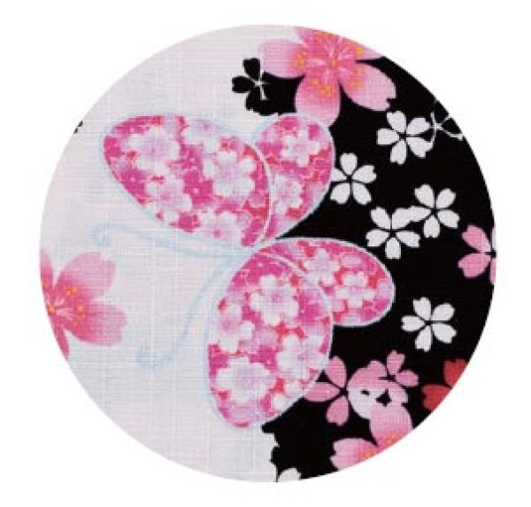 画像2: 鯉口シャツ 【桜・蝶】 M・L寸 (2)