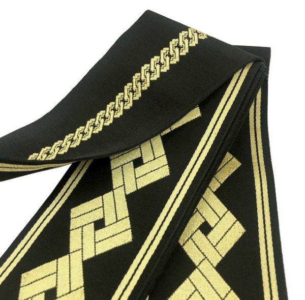 画像12: 別織 男帯【波・縞・紗綾形・吉原つなぎ・おかめひょっとこ・西菱】 ty63274 ty63275 ty63276 ty63277 ty63278 (12)