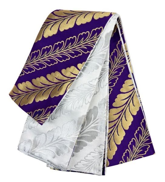 画像6: 男物別織 仕立三寸帯【七宝・源氏車・波・藤・三升・霞・檜垣】 s4108 s4111 s4112 s4113 s4114 s4117 (6)