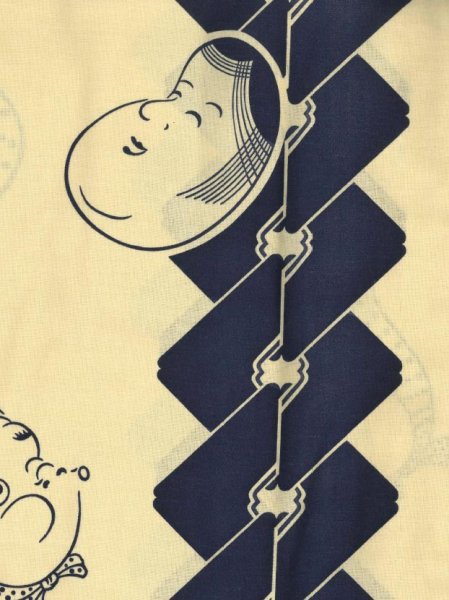 画像2: 【男女同柄】反物・仕立て上がり お揃い浴衣 男仕立M寸・男仕立L寸・女仕立【吉原つなぎ・おかめひょっとこ】 (2)