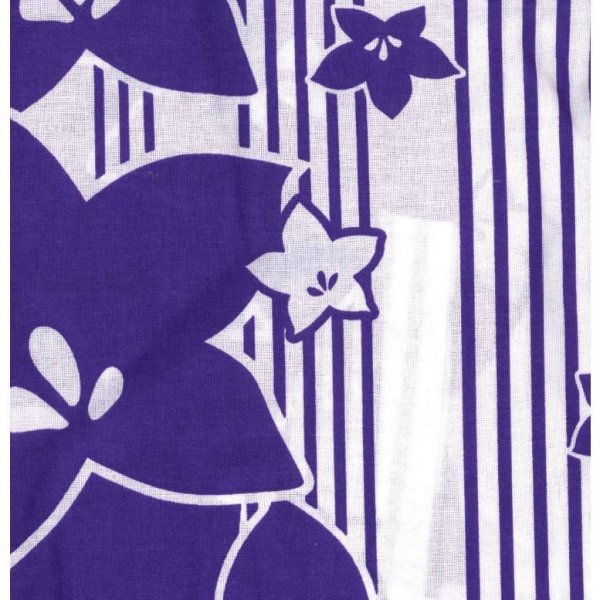 画像2: 【男女同柄】反物・仕立て上がり お揃い浴衣 男仕立M寸・男仕立L寸・女仕立【桔梗】 (2)