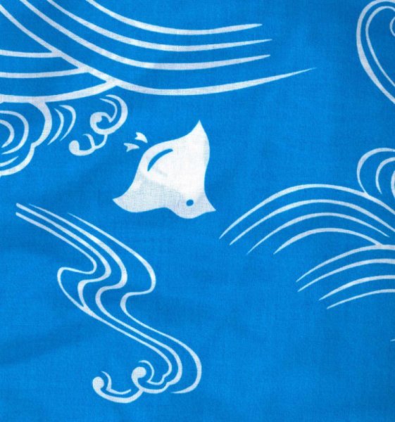 画像2: 【男女同柄】反物・仕立て上がり お揃い浴衣 男仕立M寸・男仕立L寸・女仕立【波千鳥】 (2)