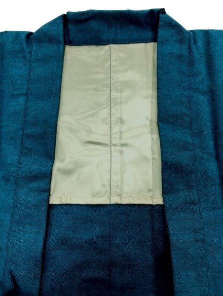 画像6: 【男女兼用】旅館用・業務用 紬茶羽織(肩当付) 紺系・緑系 (6)