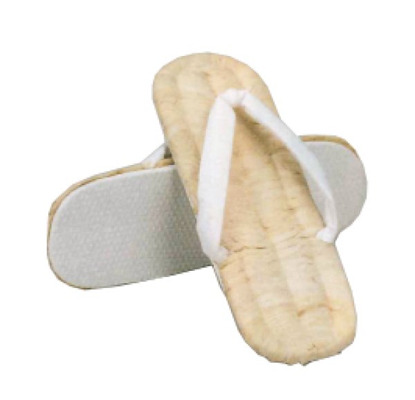 画像2: 【スポンジ底・コーン表】 楽屋草履 【白鼻緒と赤鼻緒をお選びいただけます】 M・L寸 赤タカ 白タカ 舞台 裏方 (2)