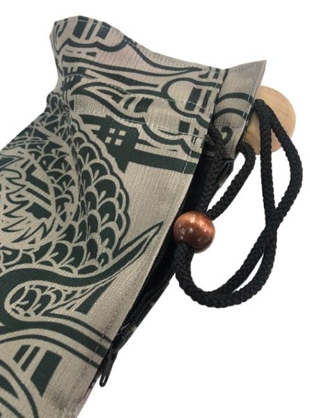 画像8: ファスナー付　ナイアガラ巾着袋　【纏・桜・綱・龍・祭・三つ巴・吉原つなぎ】 (8)