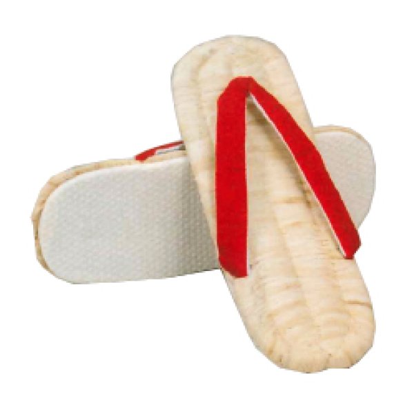 画像3: 【スポンジ底・コーン表】 楽屋草履 【白鼻緒と赤鼻緒をお選びいただけます】 M・L寸 赤タカ 白タカ 舞台 裏方 (3)