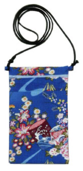 画像5: 小紋柄ポシェット　縦型【松葉・華づくし・扇】 (5)
