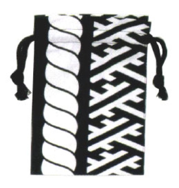 画像5: 巾着袋 【吉原つなぎ・三升・市松・三つ巴・綱・紗綾形】 (5)