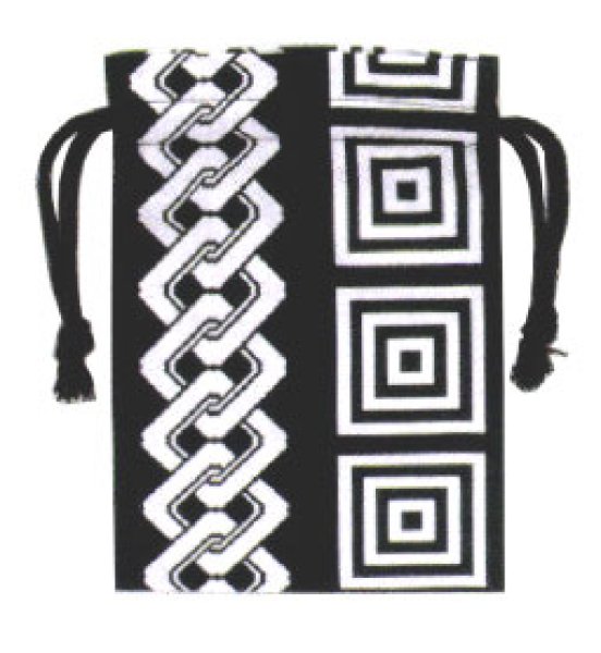 画像2: 巾着袋 【吉原つなぎ・三升・市松・三つ巴・綱・紗綾形】 (2)