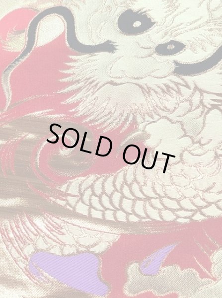 画像3: 単衣金襴陣羽織　赤地に龍 (3)