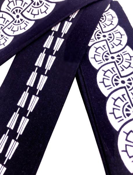 画像8: 半纏帯(平ぐけ帯) 【源氏車・矢羽】 s30 s31 s32 s33 (8)