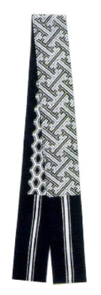 画像2: 半纏帯 【紗綾形(さやがた)・亀甲・綱・三つ巴・組合角風・源氏車】 s51 s52 s53 s54 s55 (2)