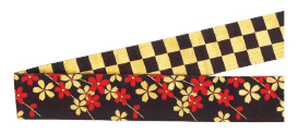 画像6: 金襴半纏帯 【三つ巴・立涌・隈取・綱・龍・三升・桜・市松・おかめひょっとこ】 edo5429 edo5430 edo5308 edo5310 edo5311 edo5314 (6)