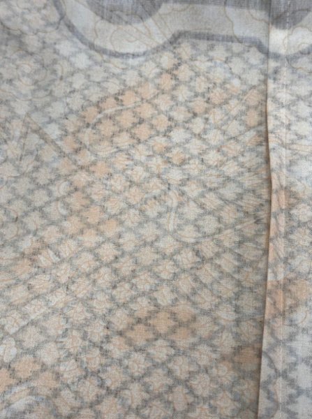 画像5: お祭り長法被(裏柄付)・半纏帯別売 松皮菱 ベージュ系 (白系) (5)