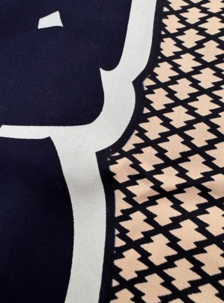 画像4: お祭り長法被(裏柄付)・半纏帯別売 松皮菱 ベージュ系 (白系) (4)