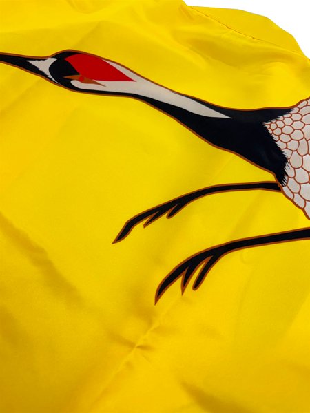 画像2: お祭り長法被・半纏帯別売 鶴亀・波 黄系 (2)