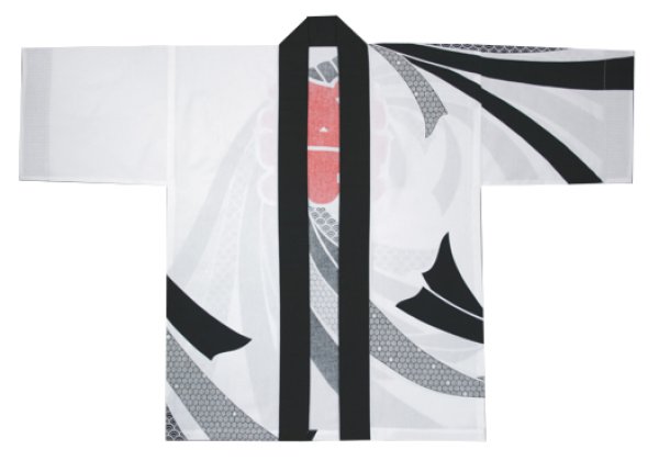 画像2: お祭り法被 【束ね熨斗に祭】 白・黒 (2)