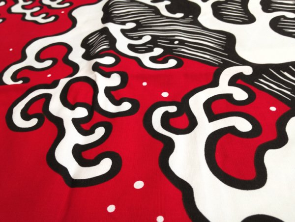 画像4: お祭り法被 【荒波】 赤 (4)