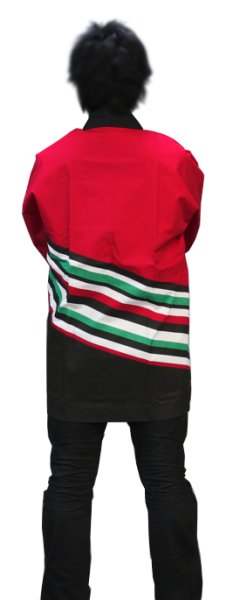 画像3: お祭り法被 【線】 赤・黒 (3)