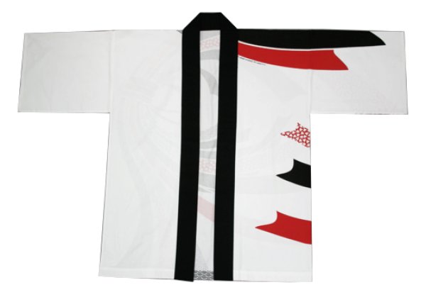 画像2: お祭り法被 【束ね熨斗】 白 (2)